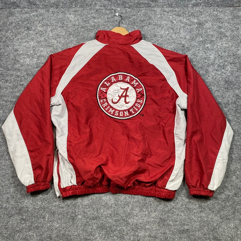 58 Sports Alabama Crimson Tide Mens Large Red Quarter Zip Windbreaker Jacket